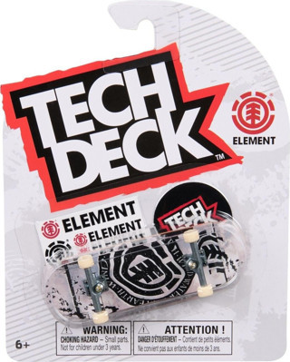 Tech Deck – Element – Siyah Beyaz Logo Grafik – Parmak Kaykay