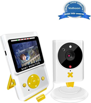 Akıllı Bebek Kamerası Monitörlü Karşılıklı Konuşma Özellikli Sıcaklık İzleme 2.4 İnç Bebek Kamerası
