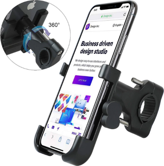 Alüminyum Gövdeli Metal Gidon Bağlantılı Motosiklet Telefon Tutucu 7 İnç Xl