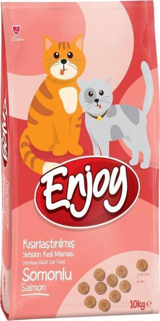 Enjoy Somonlu Kısırlaştırılmış Yetişkin Kedi Maması 10 kg