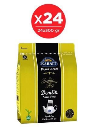 Karali Premium 25'li 24 Adet Siyah Demlik Poşet Çay