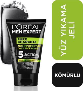 L'Oréal Paris Men Expert Pure Charcoal Cilt Problemlerine Karşı Savaşan Yüz Yıkama Jeli 100 ml