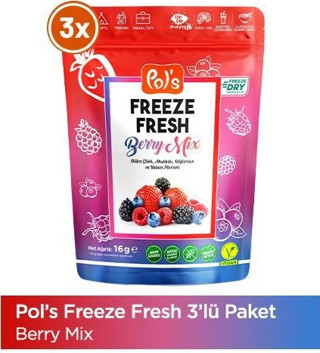 Pol's Freeze Fresh Berry Mix 16 g x 3 adet 