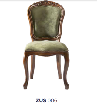 Sandalye 19746 Zus006 Klasik Model KALİTE Kumaş Ceviz Kayın Aslan Ayak El Yapım