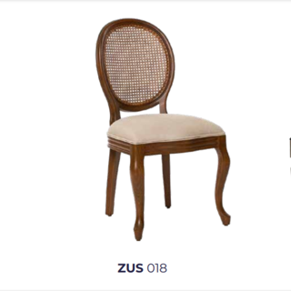 Sandalye ST Zus018 19755 MADALYON HASIR Model Kayın Ayk Parlak Ceviz Krem El yapı