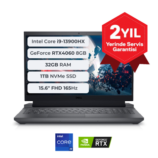 Dell G15 5530 i9-13900HX 32GB 1TB SSD 8GB RTX4060 15.6 FHD 165Hz Ubuntu G55302401017U