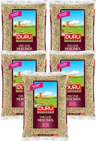 Duru Yerli Yeşil Mercimek 5x1000 Gr