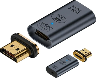 Eldenör ALLY HDMI To Type-c 4K 60Hz Mıknatıs Başlıklı Çevirici Otg Adaptör-(5775)