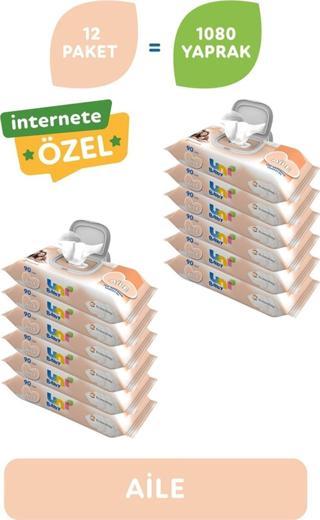 Uni Baby Aile Islak Mendil 12X90=1080 Adet