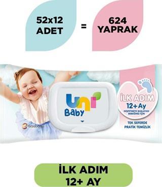 Uni Baby Ilk Adım Islak Mendil 52 X 12 Adet (624 Yaprak)