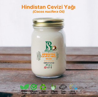%100 Saf Hindistan Cevizi Yağı- Soğuk Sıkım- 150 Ml (Cocos Nucifera Oil)