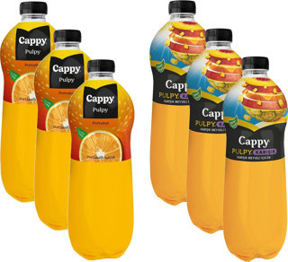 Cappy Pulpy 1 lt Portakal ve Karışık 6 lı Karma Paket 