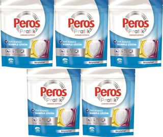 Peros Pratik Matik Çamaşır Deterjanı Kapsülü - Tableti 130 Adet Beyazlar (5PK*26)