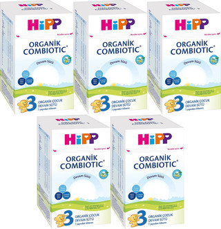 Hipp Organik Combiotic Bebek Devam Sütü 800GR No:3 (9. Aydan İtibaren) (5 Li Set)