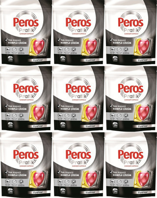 Peros Pratik Matik Çamaşır Deterjanı Kapsülü - Tableti 234 Adet Siyahlar (9PK*26)