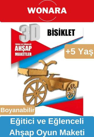 3D Eğitici Zeka Geliştirici Boyanabilir Ahşap Puzzle - Ebeveyn ve Çocuk İçin Demonte Oyun Maketi