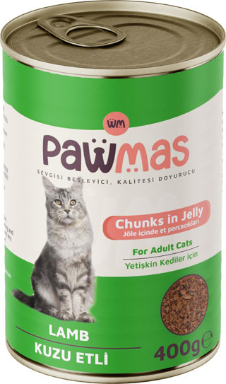 Pawmas Kuzu Etli Yetişkin Kedi Konservesi 400 gr