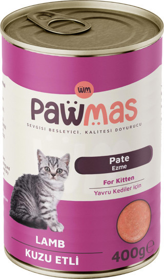 Pawmas Pate Kuzu Etli Yavru Kedi Konservesi 400 gr