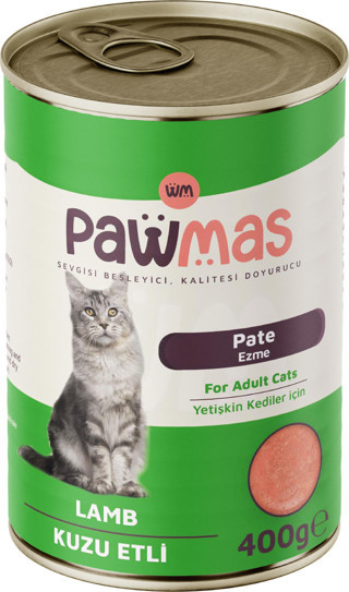Pawmas Pate Kuzu Etli Yetişkin Kedi Konservesi 400 gr