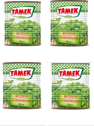 Tamek Bezelye Konservesi Net 830 gr 4 Adet