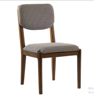 Sandalye 19792 Zus055 Klasik Model Siyah Beyaz Renk Şönil Kumaş Ort Oturum Ceviz
