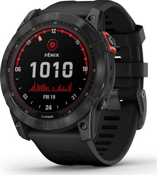 Garmin Fenix ​​7X Solar Çoklu Spor GPS Saati, Siyah Bantlı Barut Grisi (Yenilenmiş)
