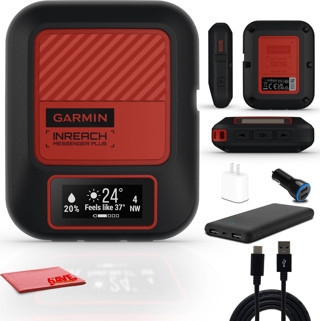Garmin inReach Messenger Plus, Hücre Hizmeti Olmadan Fotoğraf, Metin ve Sesli Mesajlaşma Özelliğine Sahip SOS El Tipi Uydu İletişim Cihazı, 25 Gün Pil Ömrü, Paket...