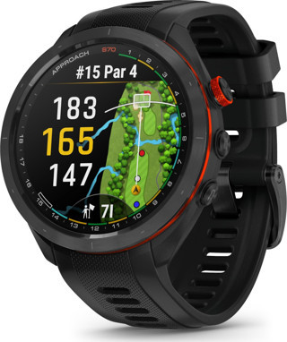 Garmin Approach® S70-47 mm Siyah Silikon Bantlı Siyah Seramik Çerçeve (Yenilenmiş)