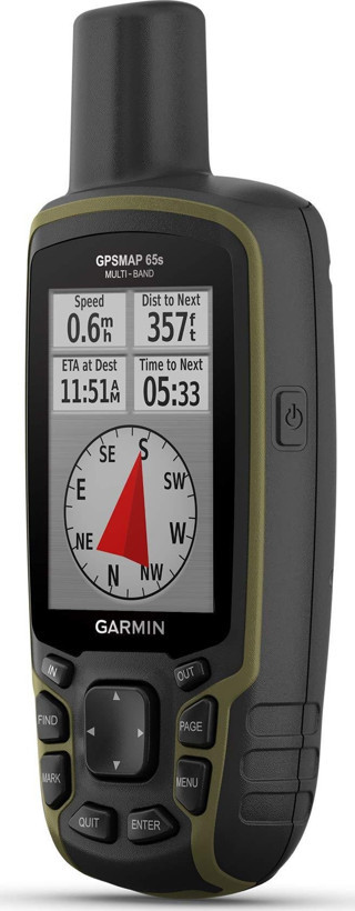 Garmin GPSMAP 65s, Altimetre ve Pusula ile Düğmeyle Çalıştırılan El Tipi Cihaz, Genişletilmiş Uydu Desteği ve Çoklu Bant Teknolojisi, 2,6" Renkli Ekran