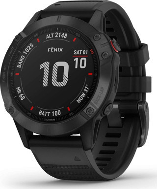Garmin Fenix ​​6 Pro, Premium Çoklu Spor GPS Saati, Haritalama, Müzik, Derece Ayarlı Hız Yönlendirmesi ve Nabız Ox Sensörleri Özellikleri, Siyah (Yenilenmiş)