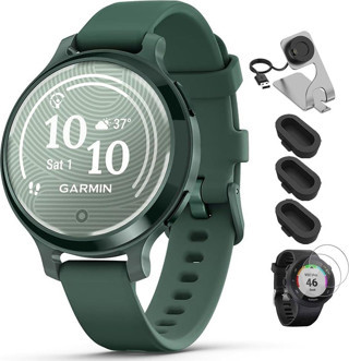 Garmin 010-02891-02 Lily 2 Aktif Akıllı Saat Jasper Yeşili Jasper Yeşili Silikon Bant Paketi, Deco Essentials Şarj Ünitesi, Silikon Toz Kapağı...