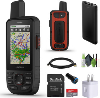 Garmin GPSMAP 67i Dayanıklı Yürüyüş GPS'si Premium El Tipi inReach Uydu Teknolojisi, İki Yönlü Mesajlaşma, İnteraktif SOS, Aksesuarlarla Haritalama Paketi