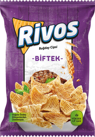 Rivos Buğday Cipsi (Biftek)- 5li Paket