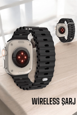 Eldenör 45 MM Gri Kasa Ultra Akıllı Saat Sesli Görüşme, Sağlık Takibi, Suya Dayanıklı