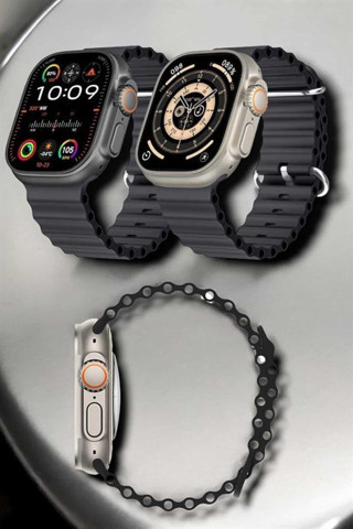 Eldenör Yeni Nesil Ultra Akıllı Saat Titreşimli Uyku & Sağlık Takibi Çift Kordon