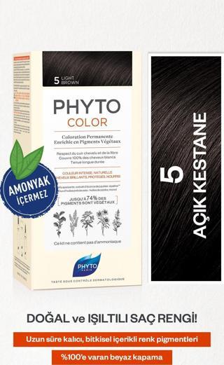 Phyto Phytocolor 5 Açık Kestane Amonyaksız Kalıcı Bitkisel Saç Boyası
