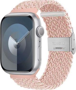 Sneezy Apple Watch 38-40-41Mm İle Uyumlu Metal Klips Solo Fiberlink Örgü Kordon