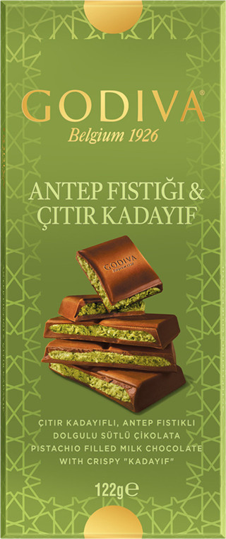 Antep Fıstığı & Çıtır Kadayıf – Tablet Çikolata - 122 gram - 6 Adet