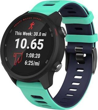 Sneezy Samsung Galaxy Watch 46Mm R800 – Watch 3 45Mm R840 22Mm Uyumlu Stride Çift Renkli Silikon Kordon