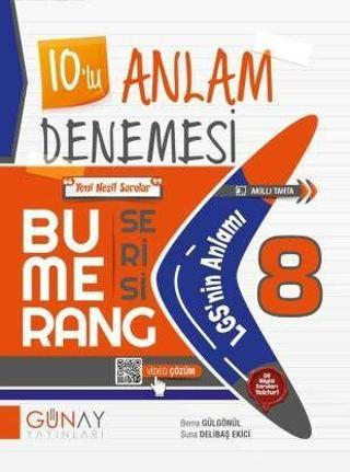 Günay Yayınları LGS 8. Sınıf Bumerang Serisi 10 lu Anlam Denemeleri - Günay Yayınları