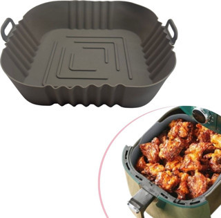 Renkli Isıya Dayanıklı Yıkanılabilir Silikon Fırın Ve Airfryer Kare Model Pişirme Matı 20 Cm (Timya/