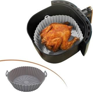 Renkli Isıya Dayanıklı Yıkanılabilir Silikon Fırın Ve Airfryer Yuvarlak Pişirme Matı 20 Cm (Timya/Go