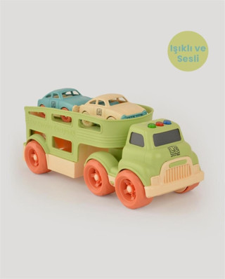 Let's Be Child Işıklı ve Sesli Taşıyıcı Tır ve 2 Minik Araç LC-31022 Çocuklar İçin Oyuncak Tır ve Arabalar