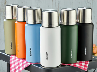 Ayder 0.75LT DAĞCI TERMOS RENKLİ ÇİFT CİDARLI PASLANMAZ ÇELİK - SIZDIRMAZ KAPAK = BARDAK (Timya/Go1395)  2