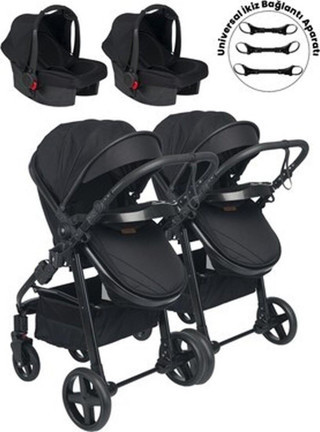 Baby Home 950 Ayrılıp Birleşebilen Travel Sistem Ikiz Bebek Arabası