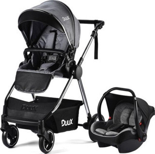 Duux Newport Travel Sistem Bebek Arabası Krom Gri