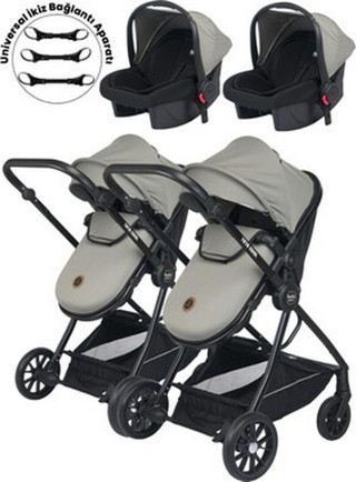 Baby Home 1010 Ayrılıp Birleşebilen Travel Sistem Ikiz Bebek Arabası