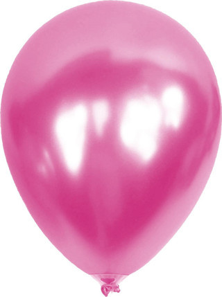 Helyuma Uyumlu Pembe Metalik Balon 12 inç 5 Adet Metalik Pembe Balon 12 inch