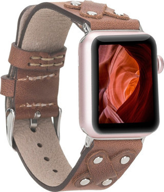 Apple Watch Uyumlu Deri Kordon Cross 42-44-45mm ST TN02