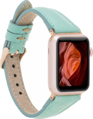 Apple Watch Uyumlu Deri Kordon 42-44-45mm Slim BRN7